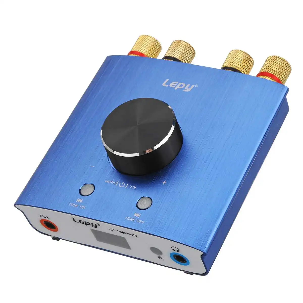 Синий 5,0 bluetooth мини цифровой усилитель дисплея Hi-Fi стерео усилитель Усилитель MP3-Плеер домашний аудио 100 Вт+ 100 Вт автомобильный усилитель - Цвет: Синий
