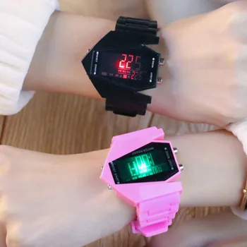 

Fashion Creative LED Electronic Watch Child Luminous Multi-functional Airplane Plane Students Sport Watch C253