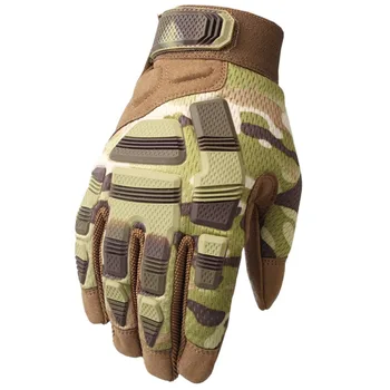

1 Pair Tactical Cycling Full Finger Gloves Non-slip Rubber Protection Mittens Gloves Outdoor Sports Unisex Hunting Sportswear