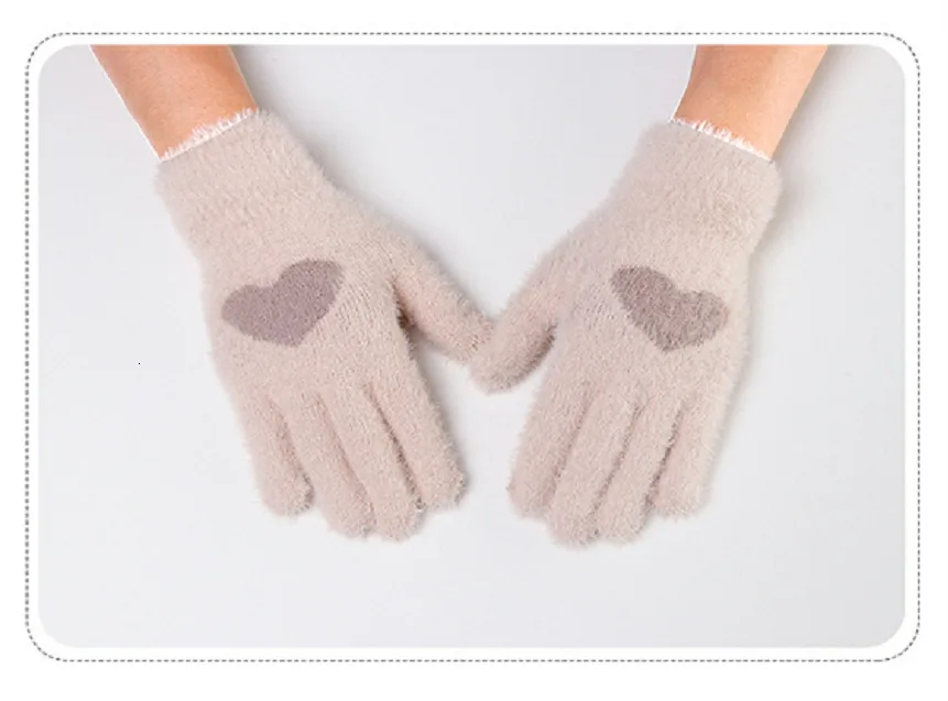 beige Женские уличные коралловые бархатные перчатки осень-зима женские теплые перевернутые рукавицы хлопковые перчатки на запястье Прочные Женские шерстяные перчатки - Цвет: beige
