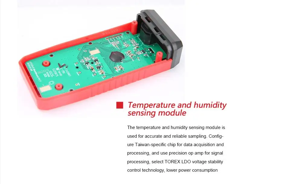 UNI-T UT333S Mini Temperature Hygrometer Sensor LCD Digital Thermometer Indicates LCD Backlight