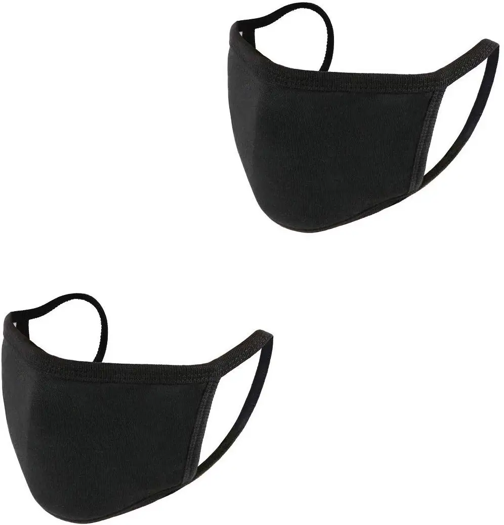 

2PCS Anti Dust Mouth Mask Cotton Mouth Mask Unisex Black Face Mask Reusable Mask 3D Fashion Face Mask Washable Mask for Cycling