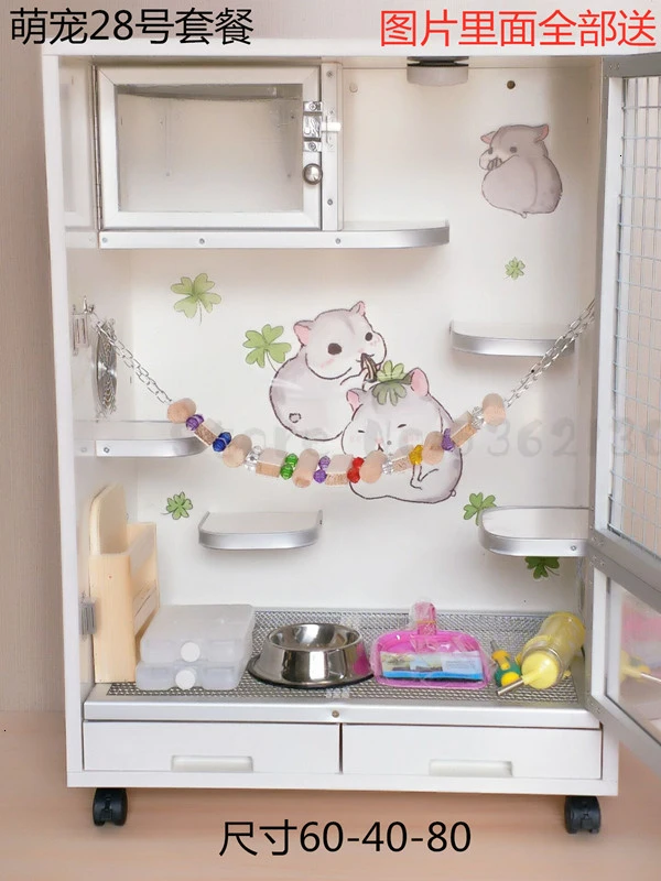 Totoro Cabinet Cage Solid Wood Ecological Board Totoro Villa Pet Cabinet Totoro Cage Dating Cage Postage Totoro Cabinet