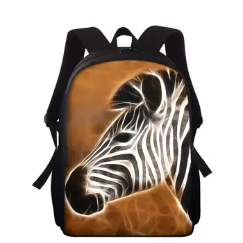 

Custom pattern School Bags for Girls Animal zebra Printing Children Backpacks 3-piece setCasual Kids Backpack Teenagers Satchel