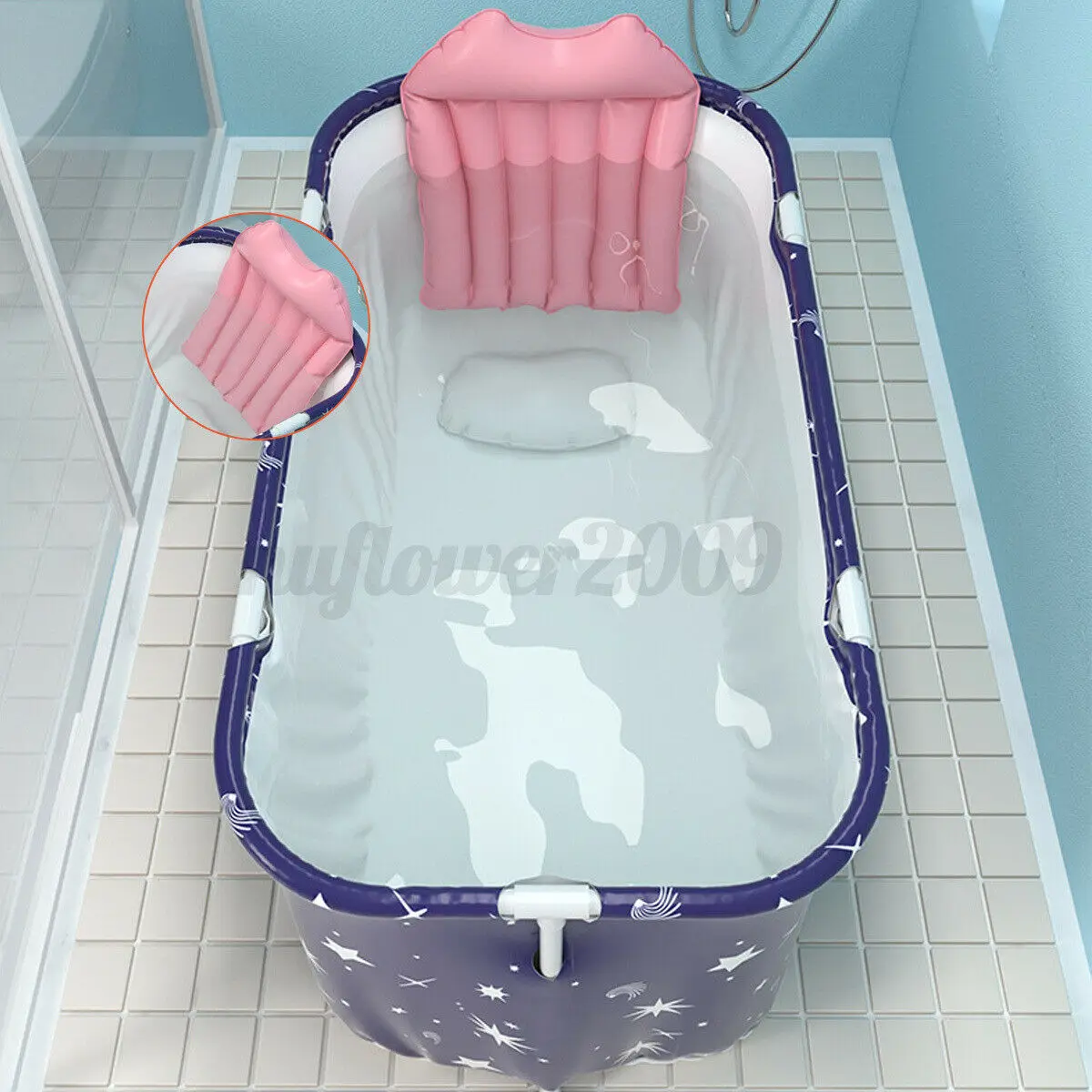 Folding Bathtub Adult Portable SPA Sauna Bathing Bucket Bathing Bucket Water Cushion Inflatable Hot Tub