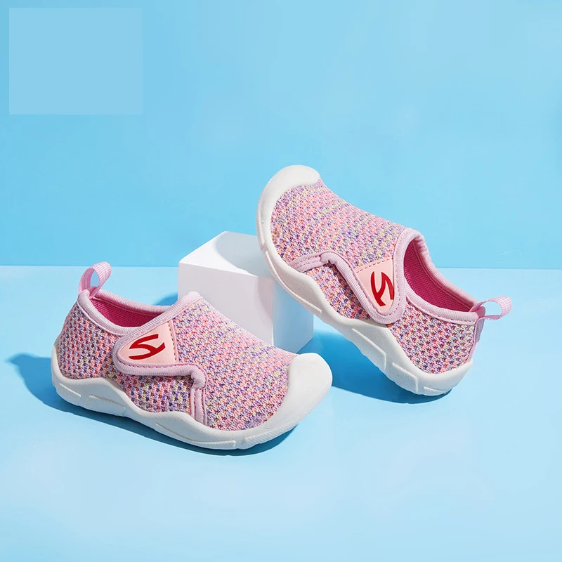 Children's Summer New Girls' Baby Soft-soled Double-layer Mesh Breathable Boy's Toe Shoes