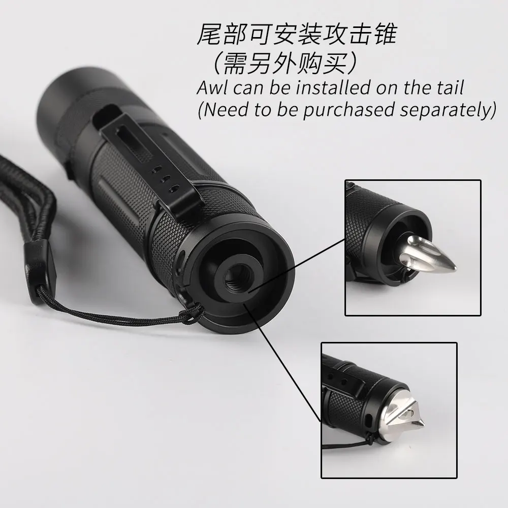 Convoy S9 flashlight ,219B R9080 high CRI,with micro USB charging port,18650 flashlight ,torch,with 18650 battery inside