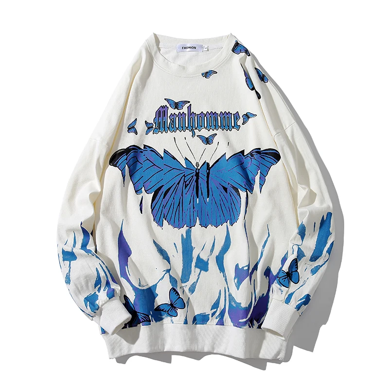 Butterfly Fire Flame Print sweatshrit men Streetwear Hip Hop Casual Short Sleeve pullover Men Harajuku Hipster Fashion Tops Butterfly Fire Flame Print sweatshrit men Streetwear Hip Hop Casual Short Sleeve pullover Men Harajuku Hipster Fashion Tops
