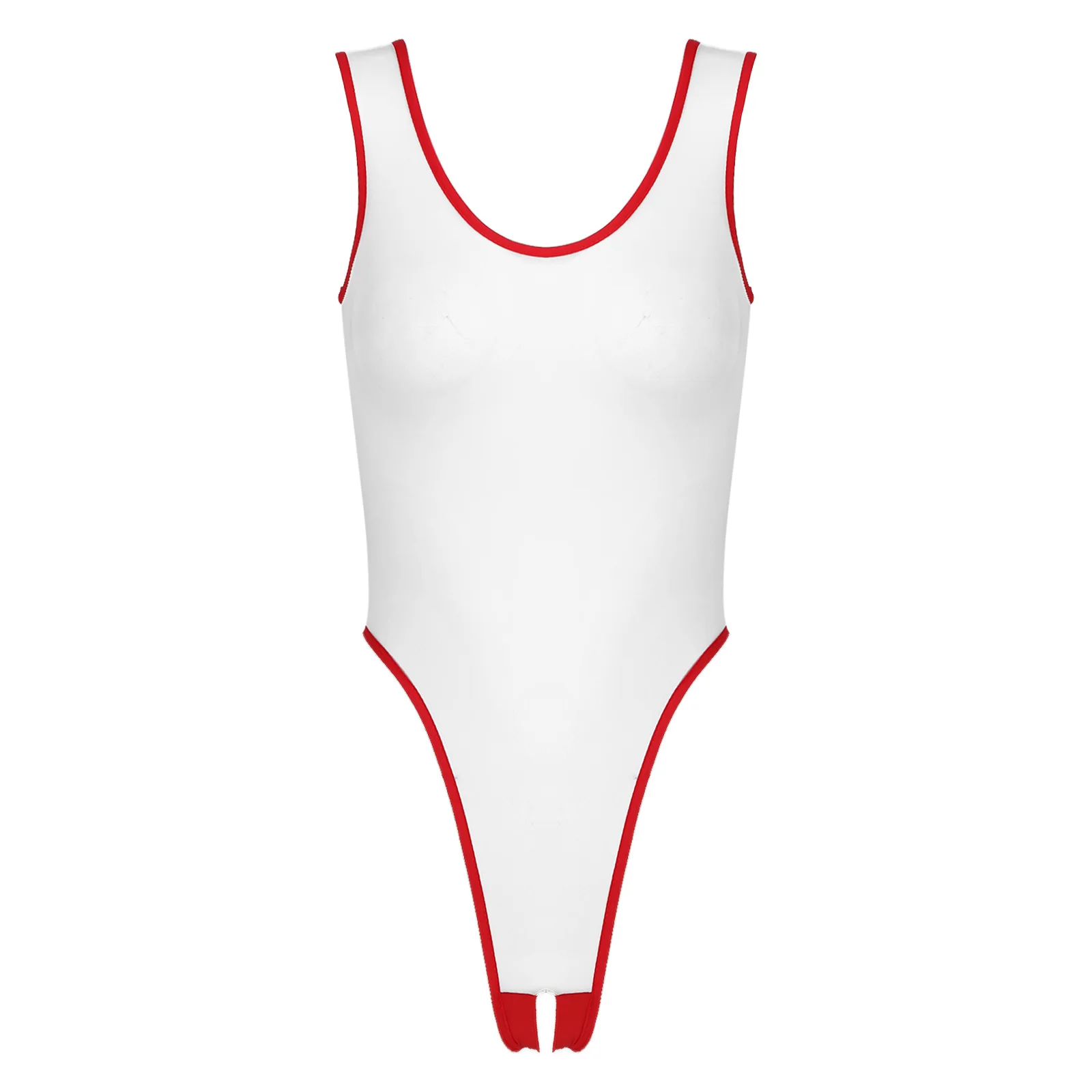 Online orders and shipping fast Women Sheer Bodysuit Sleeveless One