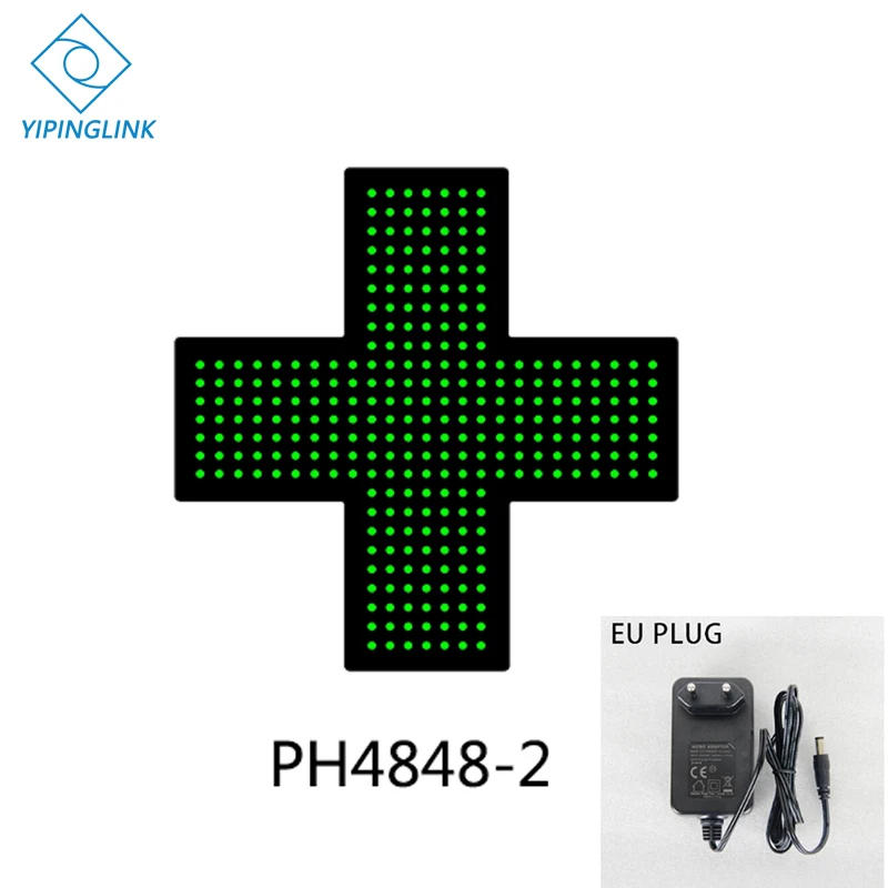 PH4848-2-EU PLUG Зеленый синий светодиодный знак Креста высокой яркости маленький размер 48*48 см медицинский магазин Неоновый крест Крытый крест доска - Мощность в ваттах: PH4848-2-EU PLUG