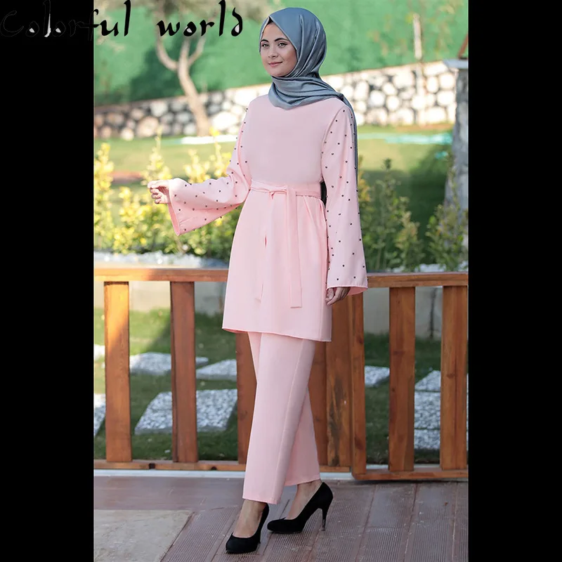Vestido musulmán turco de moda para el Sudeste Asiático, Ropa con cuentas, Abaya, Ramada, islámico, Hijab, caftán marroquí