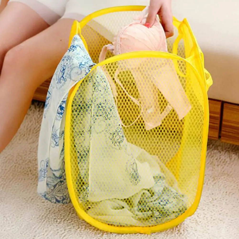 Складная сетчатая корзина для белья, сетчатая сетка для белья, бюстгальтер, сумка для стирки на молнии, корзина для белья, корзина для хранения игрушек, ткань для хранения, домашняя организация, Новинка
