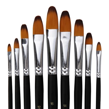 

9pcs Fine Artist Detail Paint Brushes Set Miniature Model Paint Brush for Acrylic Watercolor Crafts Nail Rock Face Painting