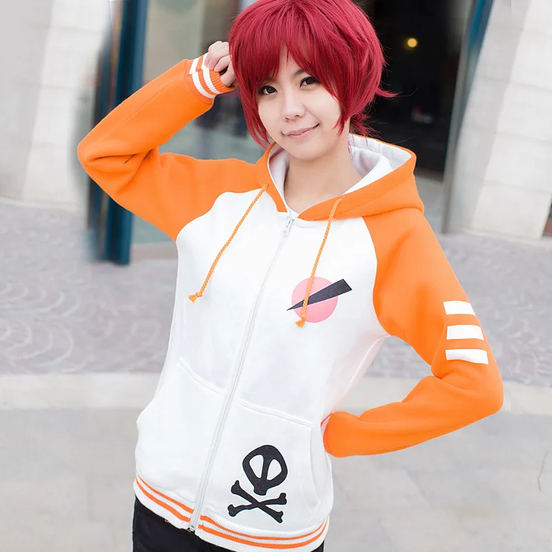 Anime hitman renascer cosplay hoodies com zíper casaco sawada tsunayoshi engrossar camisola de algodão traje