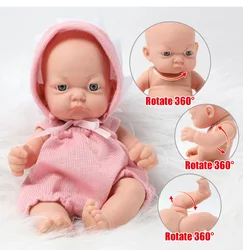 Mini poupée de nouveau né réaliste pour garçon, 26cm, en Silicone, Anti Stress, pour enfant 