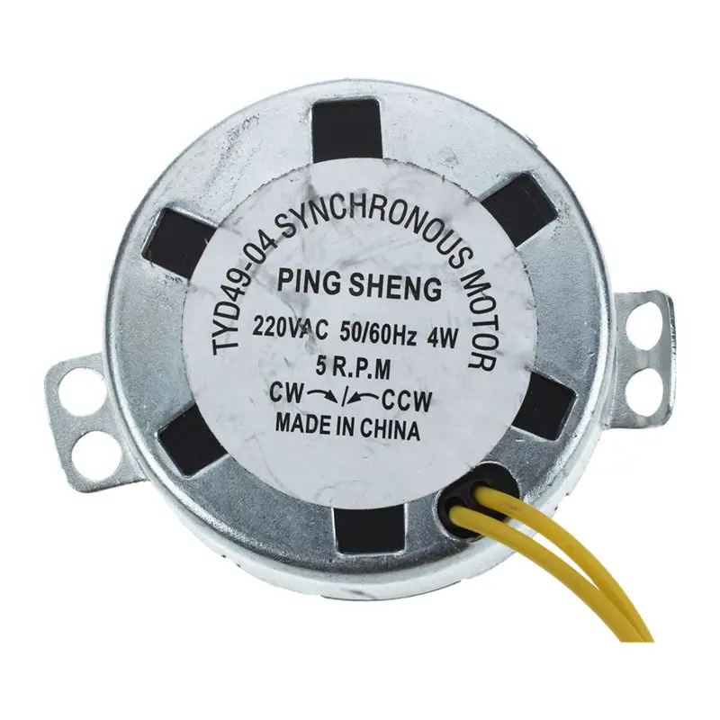 Микроволновая печь с синхронным электродвигателем 5/6 об/мин AC 220-240V 50/60Hz CW/CCW w черный кабель