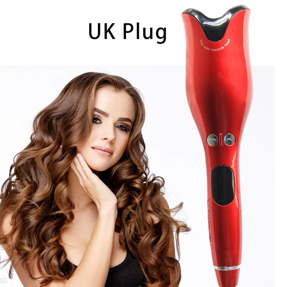 UK Plug Biutee многофункциональные ЖК-Автоматические щипцы для завивки волос профессиональные инструменты для завивки волос бигуди палочка для завивки вьющиеся волосы - Цвет: UK Plug