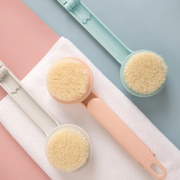 

Foldable Bath Brush Plastic Long Handle Rubbing Back Brush Rubbing Mud Soft Hair Bath Brush Strong Body Cleaning Back Brush