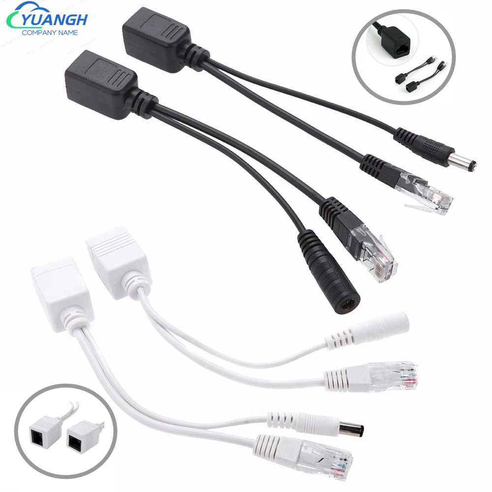 

CCTV POE Splitter Cable RJ45 POE Injector Splitter Kit Passive Power Over Ethernet 12 - 48V For IP Security Camera