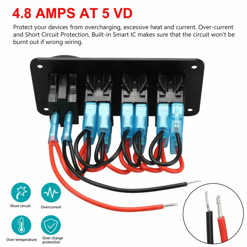 IP67 кулисный переключатель Панель комплект двойные фары 12V / 24V автомобиль дом на