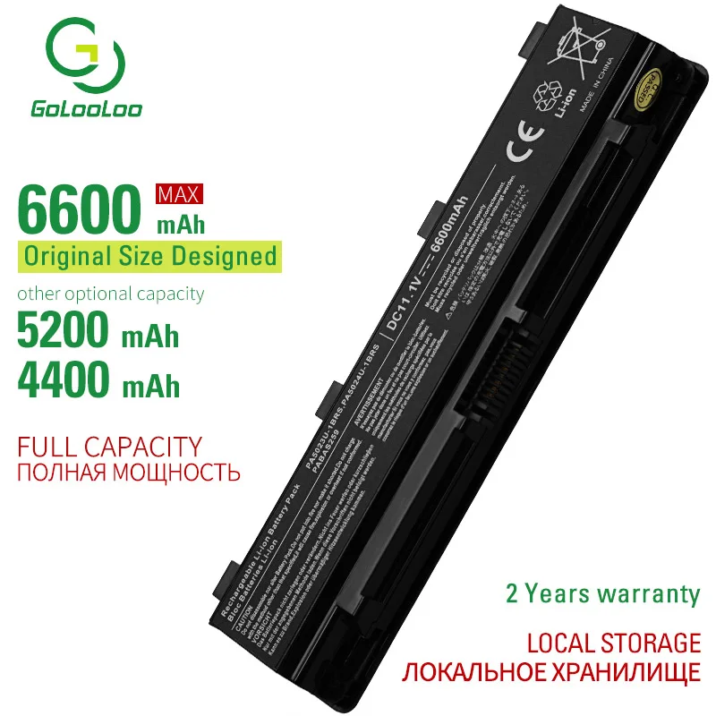 

Golooloo 6 cells laptop battery for Toshib PA5023U-1BRS PA5024U PA5025U PA5026U PABAS259 PABAS260 PABAS261 PABAS262