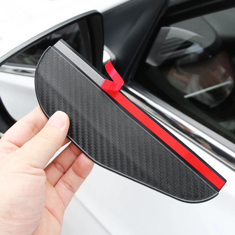 Carbon Fiber Look Car Rear view Mirror sticker rain eyebrow for Volvo xc60 xc90 xc70 s40 s60 s80 v40 v50 v60 v70 accessories | Автомобили