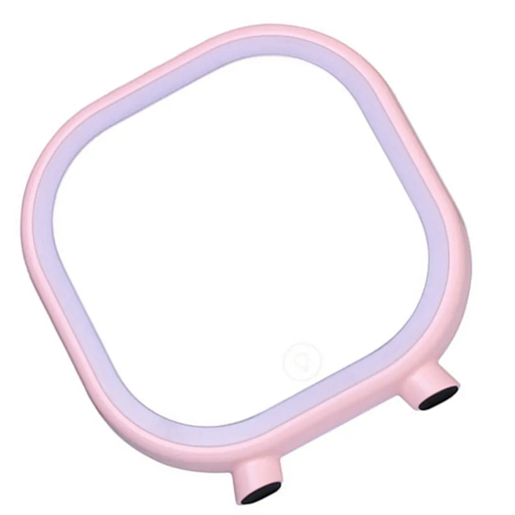

Led Fill Light Makeup Mirror With Light Round USB Dressing Small Mirror Desktop Bedside Light Storage Single Mirror Storage