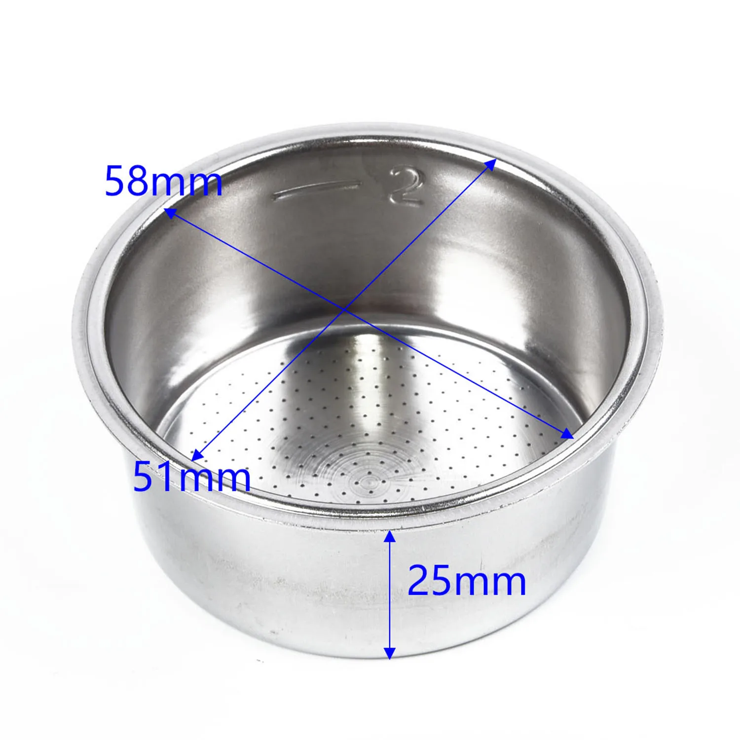 

Filter Cup For Breville, Delonghi, Krups 5.9cm 5.1cm 2.5cm For Breville Delonghi