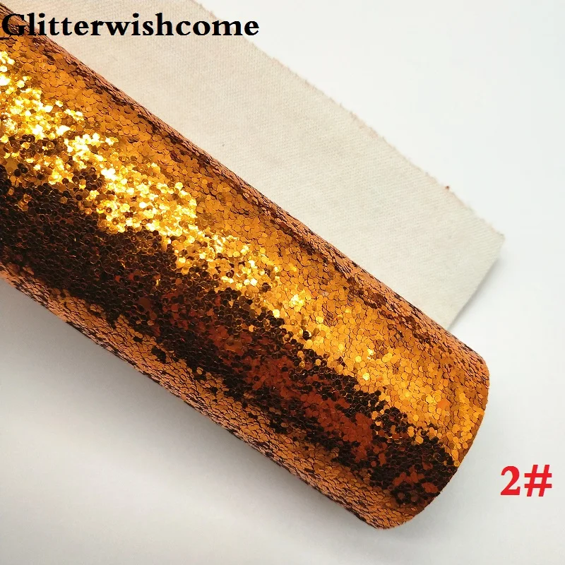 Винил Glitterwishcome размера A4 21 х29 см для бантов однотонная плоская блестящая кожаная
