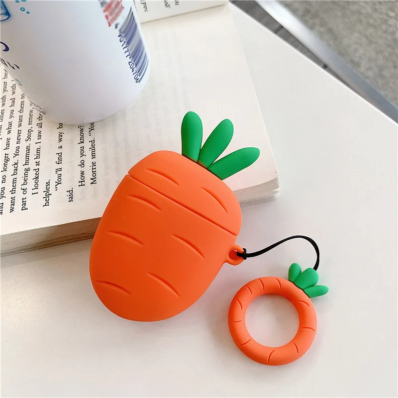 3D кактус морковь силиконовый чехол для зарядки Apple Airpods GK8899|Аксессуары наушников|