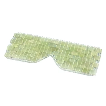 

Dense Natural Jade Stones Eye Mask Cold Compress Eye Patch SPA Blindfold Massager for Sleeping Puffy Eyes Dark Circles