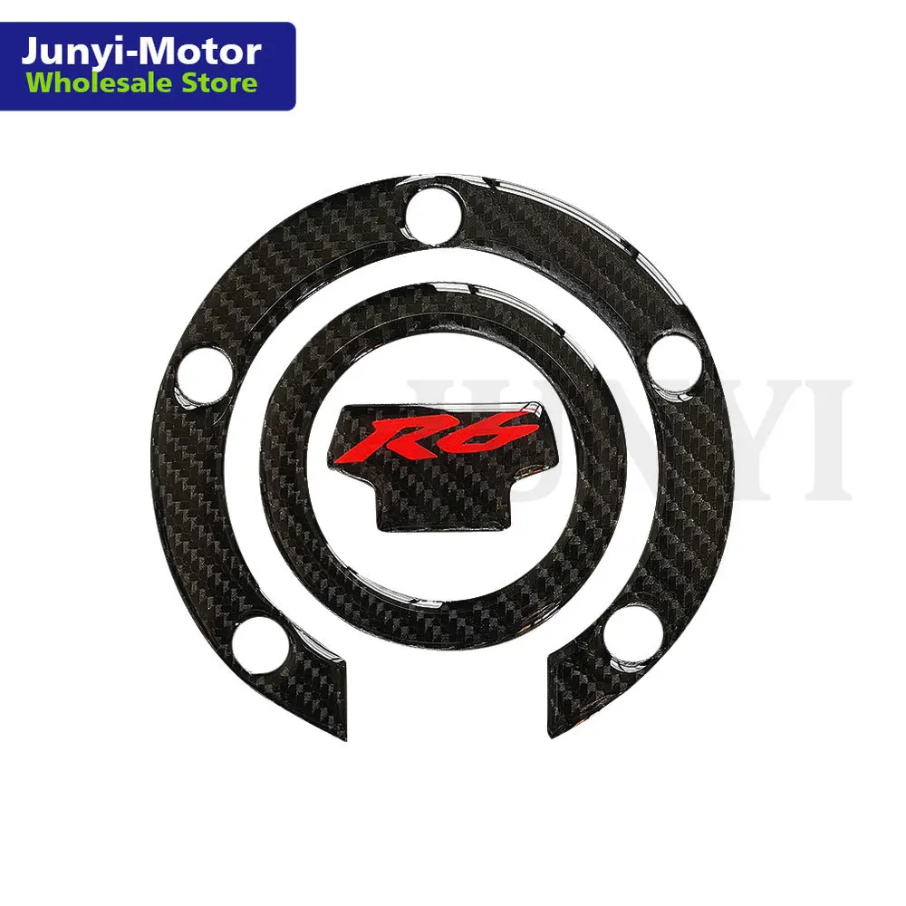 For Yamaha  R6 YZFR6 YZF600 2006-2016 Tank Pad Gas Cap Cover Triple Clamp Yoke Sticker Protector Carbon Fiber Motorcycle Decal