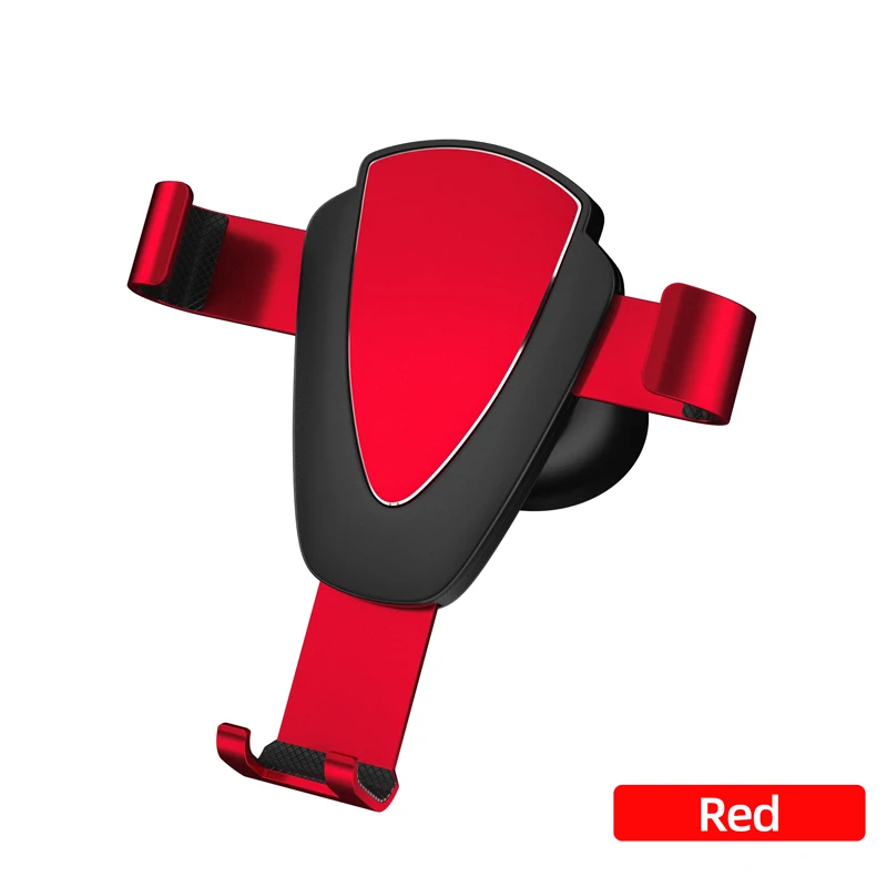 Универсальный автомобильный держатель для телефона, металлический гравитационный Автомобильный кронштейн, подставка на вентиляционное отверстие для iPhone 8 XS XR samsung, поддержка телефона - Цвет: Красный