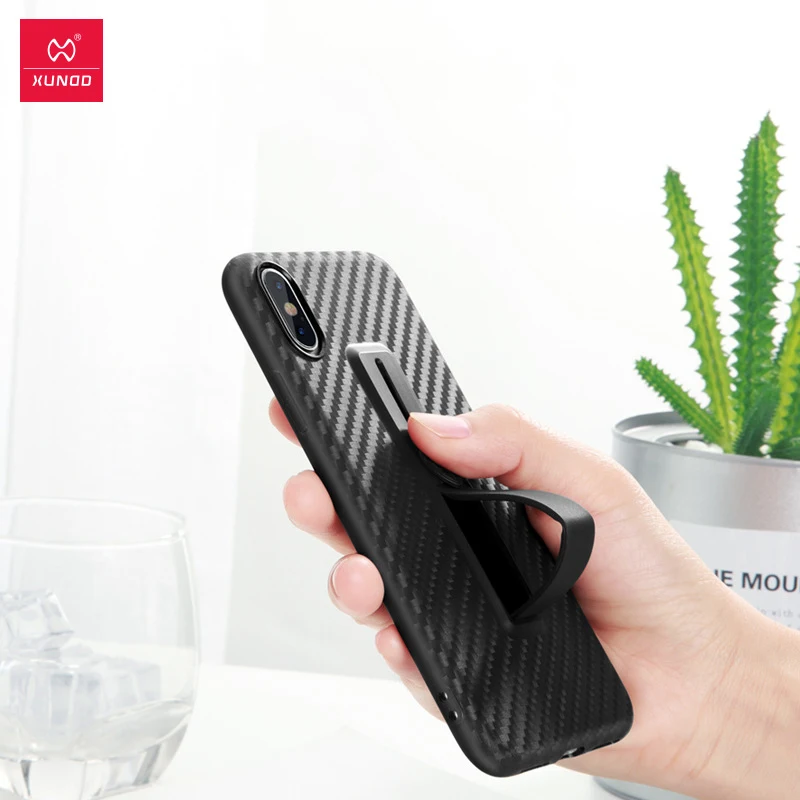 Чехол для iPhone XR XS X MAX чехол Xundd с выдвижным кольцом-держателем мягкая задняя