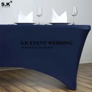

Good Looking Spandex Stretch Table Cover Rectangle Tablecloth For Wedding Hotel Home Event Party Decoration