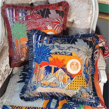 

45x45cm Leopard Sofa Pillowcase Pink Cushion Cover Throw Pillow Case Home Sofa Bed Chair Decoration 17.72x 17.72inch