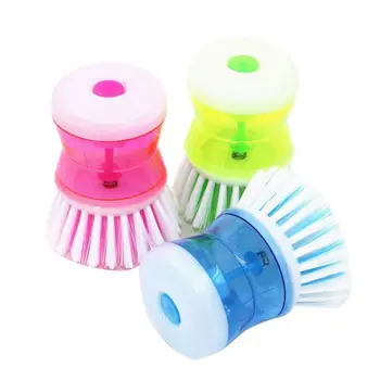 

Kitchen Tool Pot Brush Scrubber Cleaner Pot Brush Automatic Liquid Adding Brush