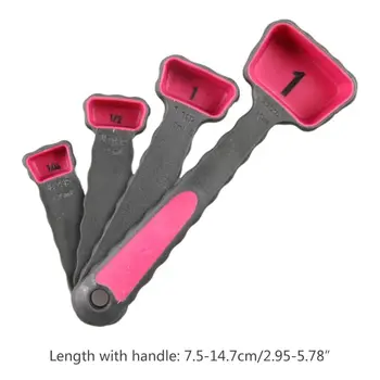 

Colorful Durable Practical Kitchen Measuring Spoon a Set Protable Foldable Cup 40JA