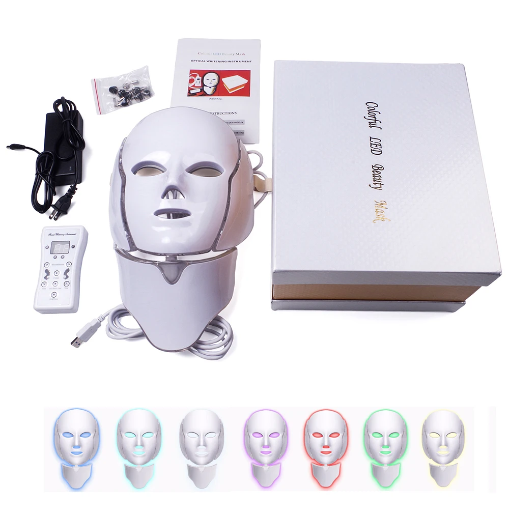  LISM 7 Colors Led Facial Mask Mascara Led Facial Fototerapia Korean Photon Beauty Skin Care Acne Li - 4000150975726