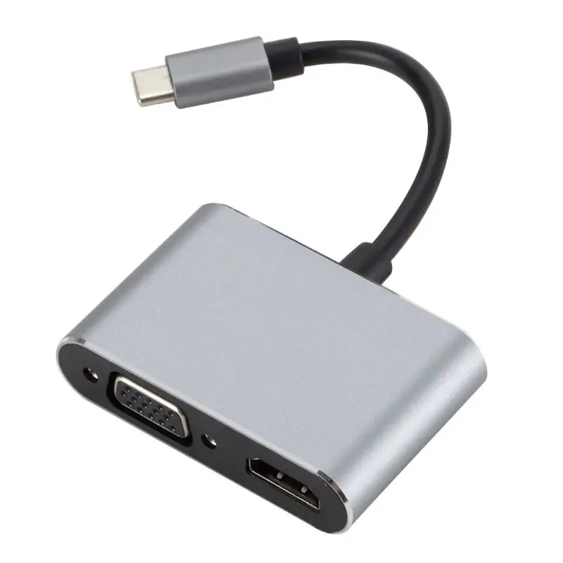 USB C к HDMI 4K VGA адаптер USB 3,1 type C USB-C к VGA HDMI видео конвертеры адаптер для Macbook Pro/Chromebook Pix
