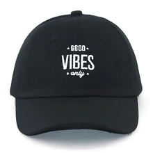 Хлопок, модная бейсболка с надписью "GOOD VIBES ONLY strapback", черные кепки для папы, мужские и женские кепки для путешествий