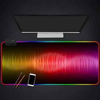 

RGB Mouse Pad Large Gaming Luminous Waterproof Non-slip Rubber Desk Mat Nebula Anime Mousepad Computer Laptop Keyboard Desk Pad