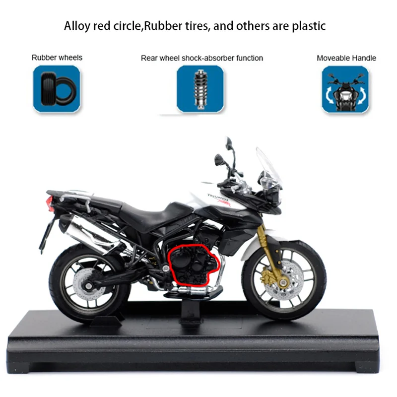Модель мотоцикла Welly в ретро стиле TRIUMPH TIGER 800 1:18 из сплава| |