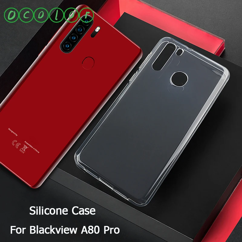 Ocolor для Blackview A80 Pro силиконовый чехол прозрачный защитный противоударный из