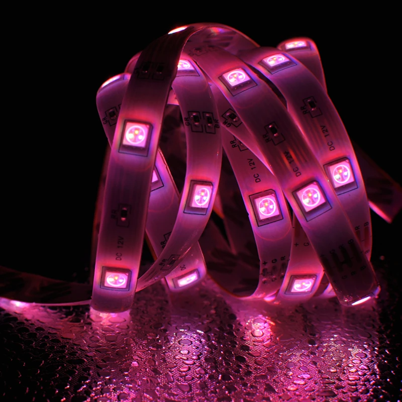 Светодиодный ленточный светильник Bluetooth luces LED RGB 5050 2835 водонепроницаемая гибкая