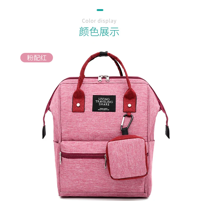 LITTHING Fashion Women's Backpack Candy Color Waterproof School Bags for Teenagers Girls Patchwork Mochila Men's Backpack