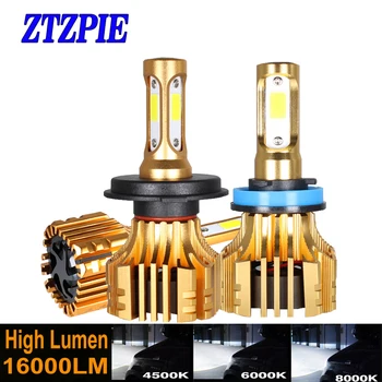

ZTZPIE COB CHIP 6000K 4500K 8000K 16000LM 9005 hb3 H1 H9 H8 H4 H7 12V For Car Led Headlight H11 9006 hb4 Led Bulbs Fog Lights