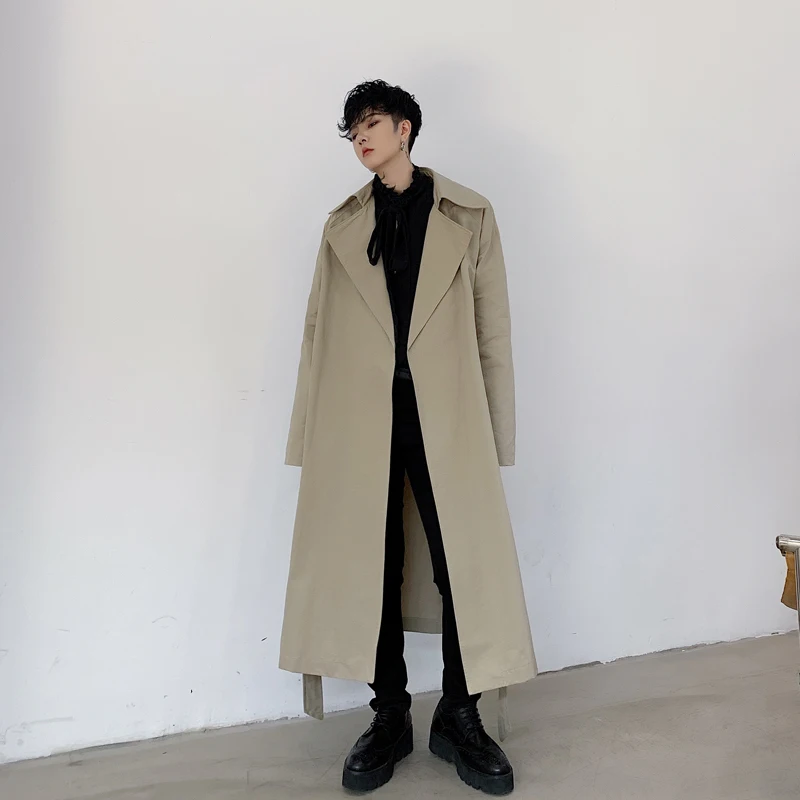 Мужской винтажный Повседневный свободный Тренч пальто для мужчин и женщин
