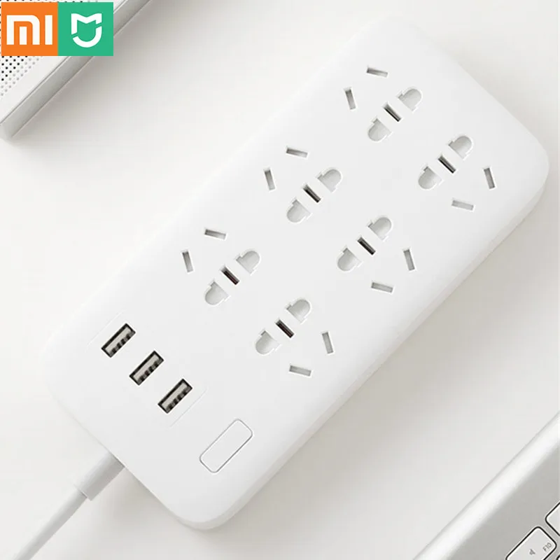 Оригинальный Xiaomi mijia умный дом силовая полоса 2.1A Быстрая зарядка 3 USB удлинитель