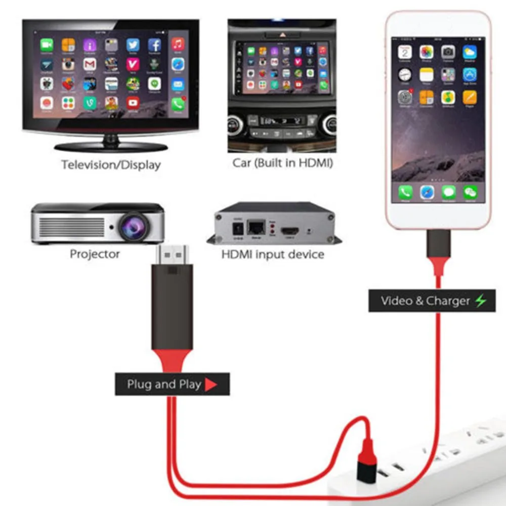 1080P Micro-USB MHL к hdmi-кабель, адаптер для IOS8 для Android адаптер поддерживает двухсистемную перекрестную платформенную кабельную адаптеру